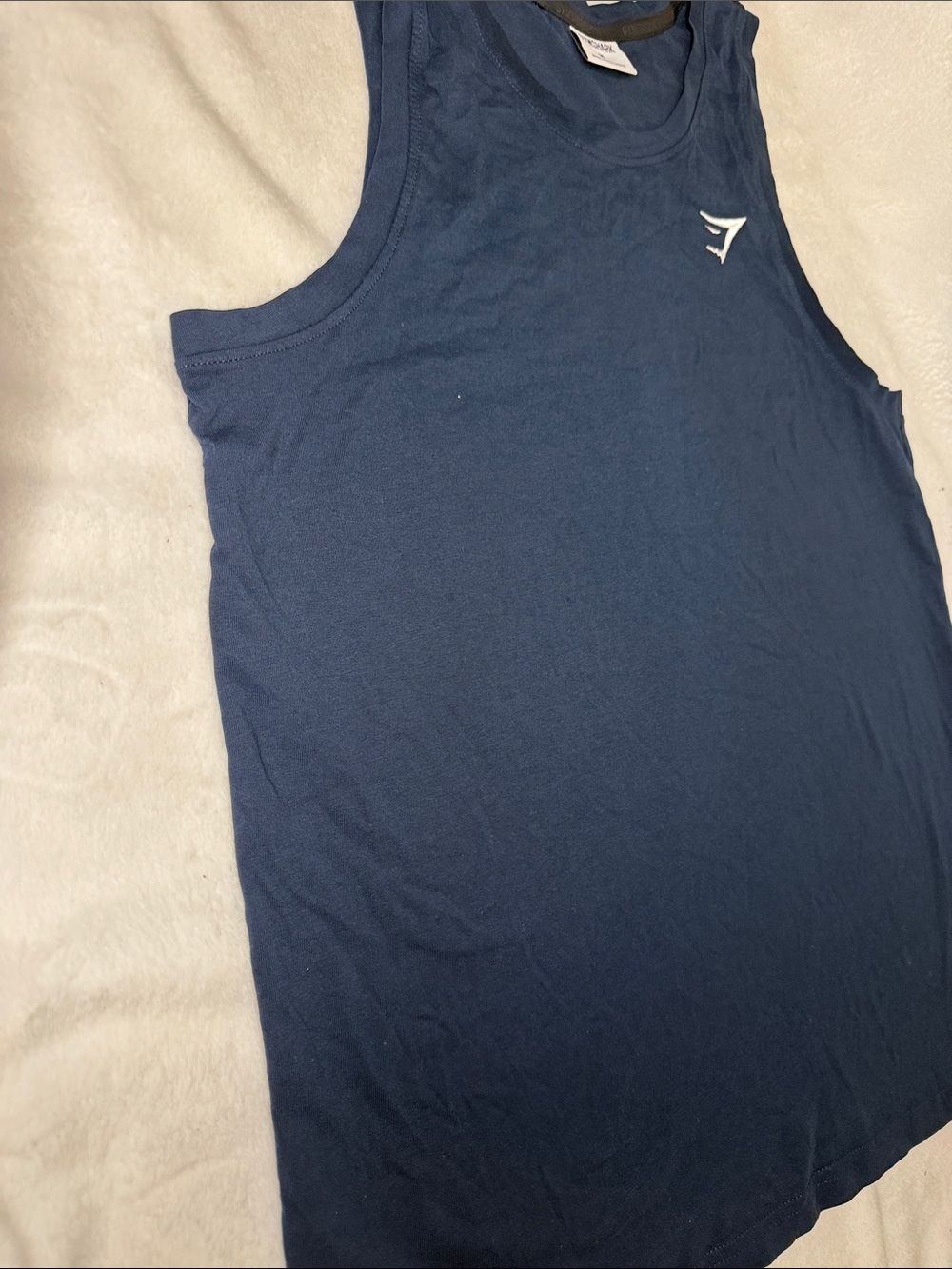 Gymshark Men's Navy Blue Tank Top - Picture 4 of 5